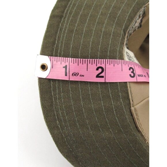 Vintage Broner Safari Hat Mens Medium Olive Canvas Fedora Made in USA 80s 90s - Picture 13 of 13